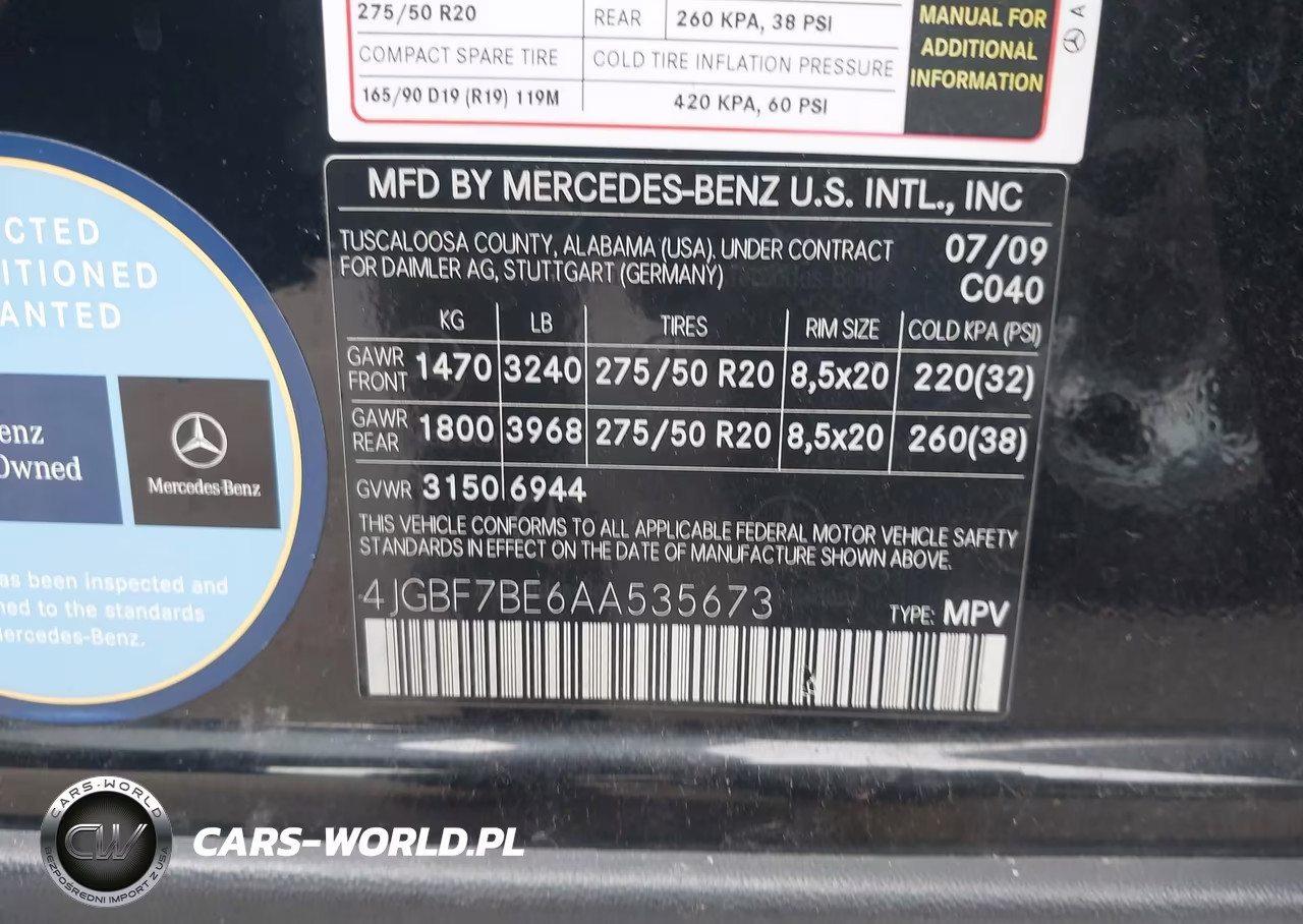 2010 Mercedes-Benz Gl 450 4Matic VIN:4JGBF7BE6AA535673 - 9