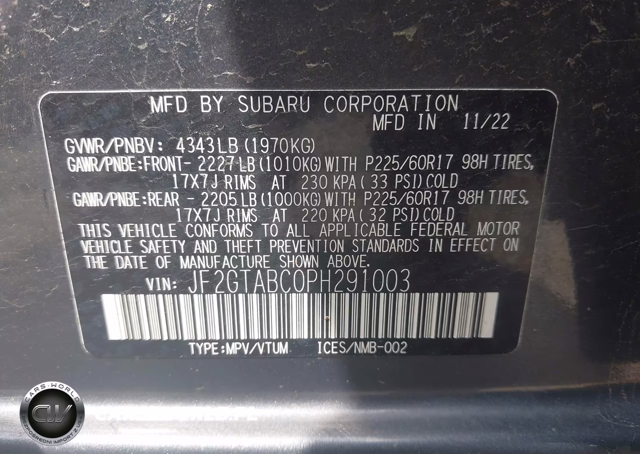 2023 Subaru Crosstrek VIN:JF2GTABC0PH291003 - 9