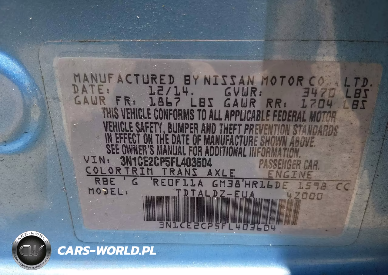 2015 Nissan Versa Note S (Sr)-S Plus-Sl-Sr-Sv VIN:3N1CE2CP5FL403604 - 9