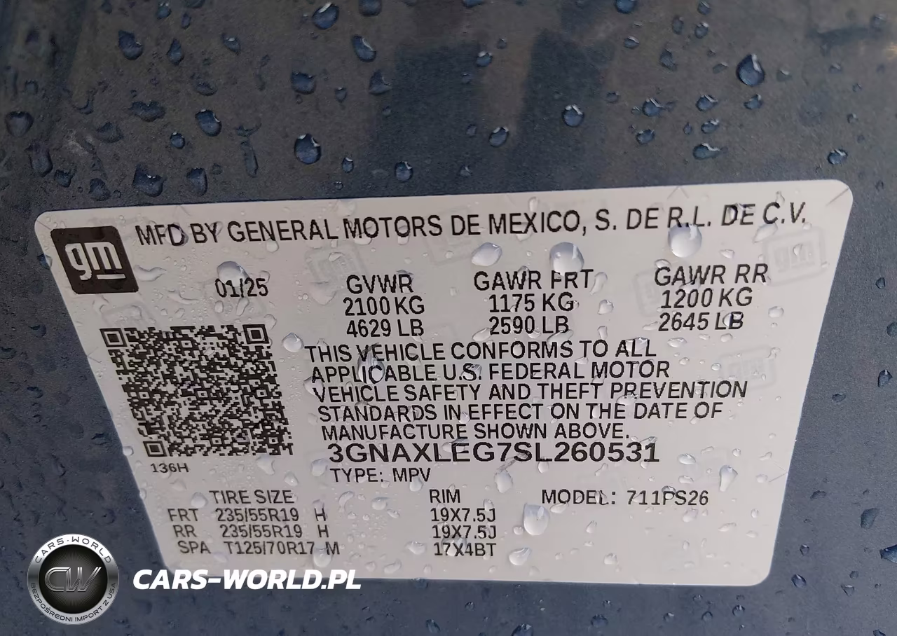 2025 Chevrolet Equinox Fwd Rs VIN:3GNAXLEG7SL260531 - 9