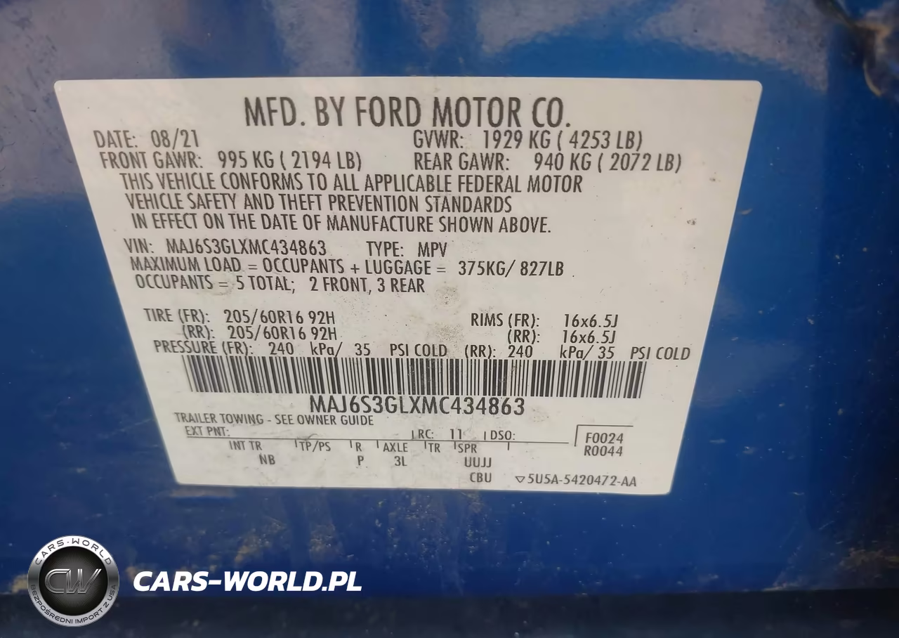 2021 Ford Ecosport Se VIN:MAJ6S3GLXMC434863 - 9