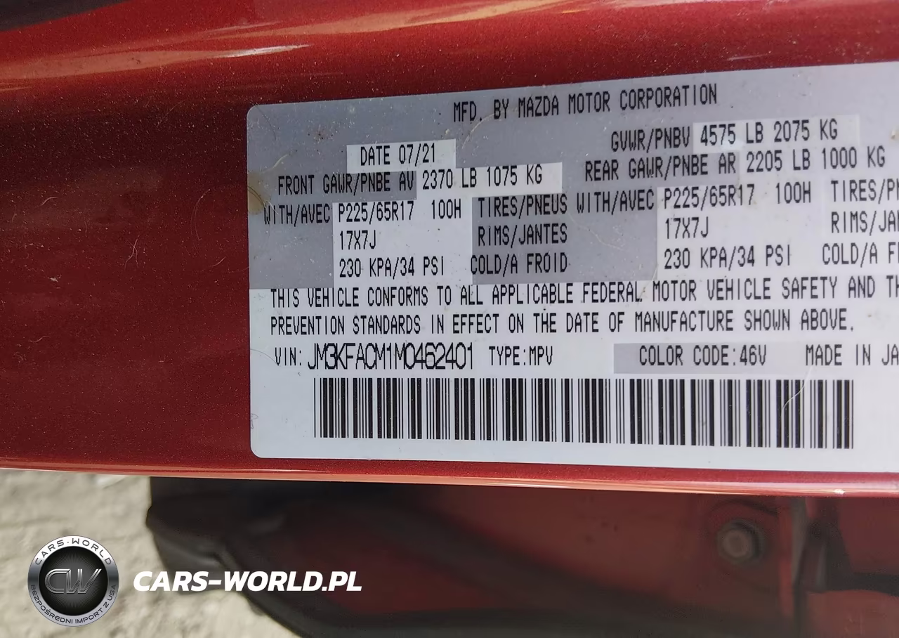 2021 Mazda Cx-5 Touring VIN:JM3KFACM1M0462401 - 9