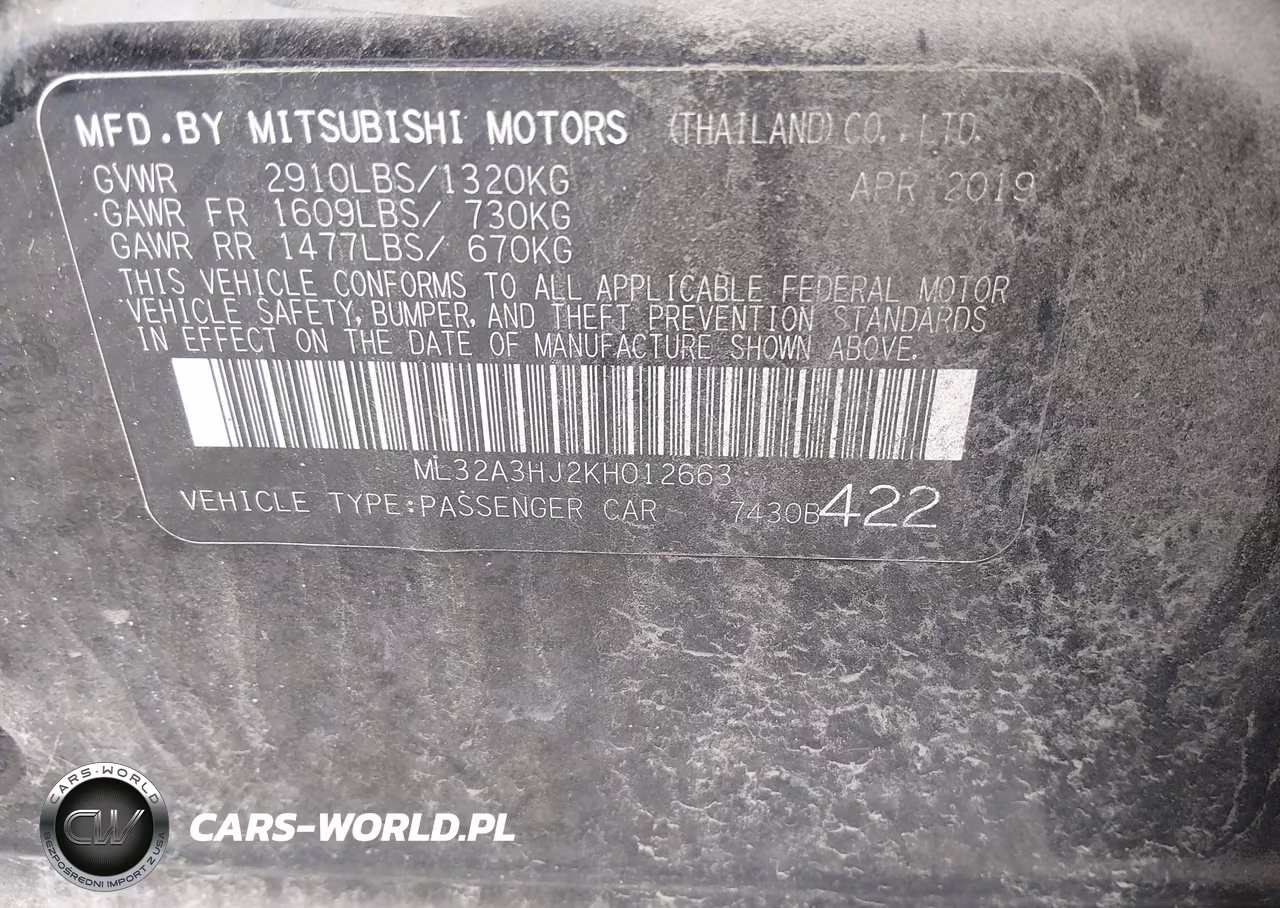 2019 Mitsubishi Mirage Es VIN:ML32A3HJ2KH012663 - 9