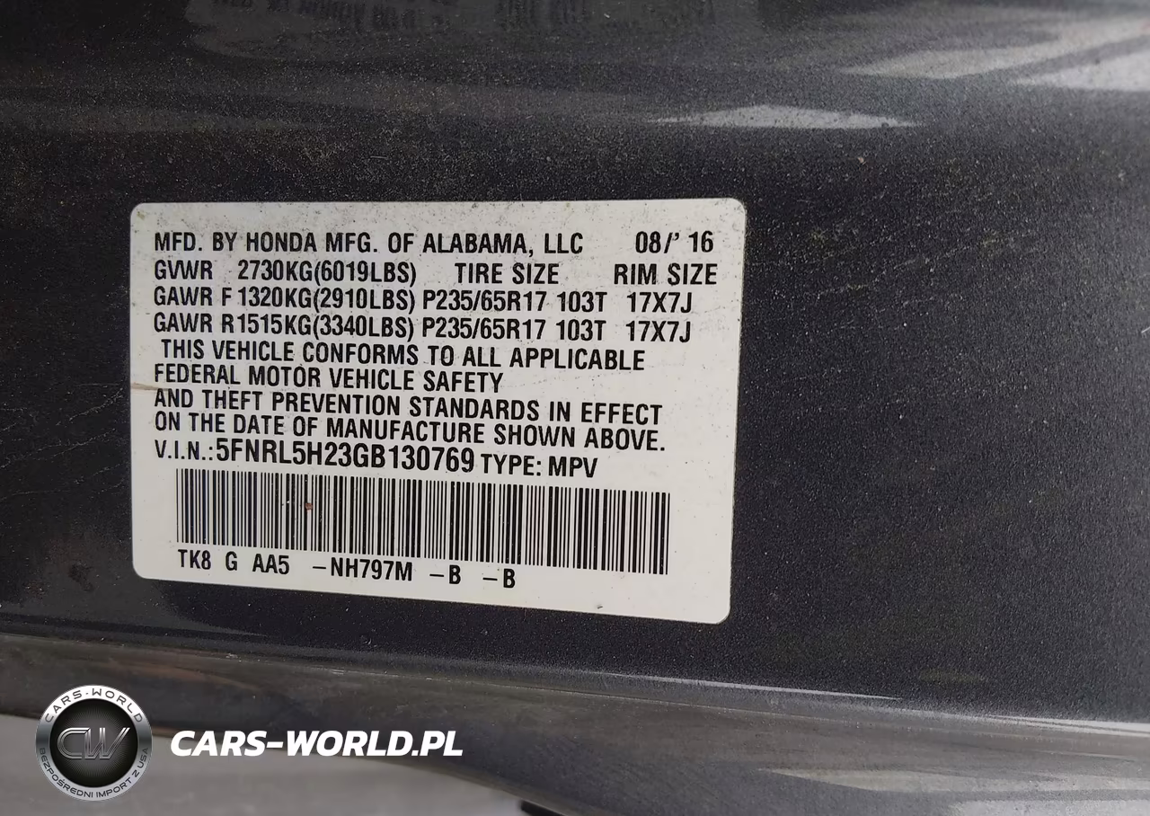 2016 Honda Odyssey Lx VIN:5FNRL5H23GB130769 - 9