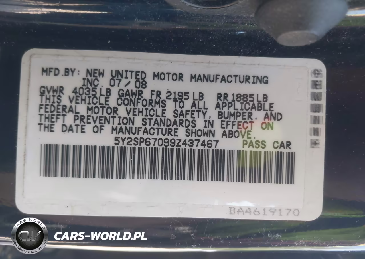 2009 Pontiac Vibe VIN:5Y2SP67099Z437467 - 9