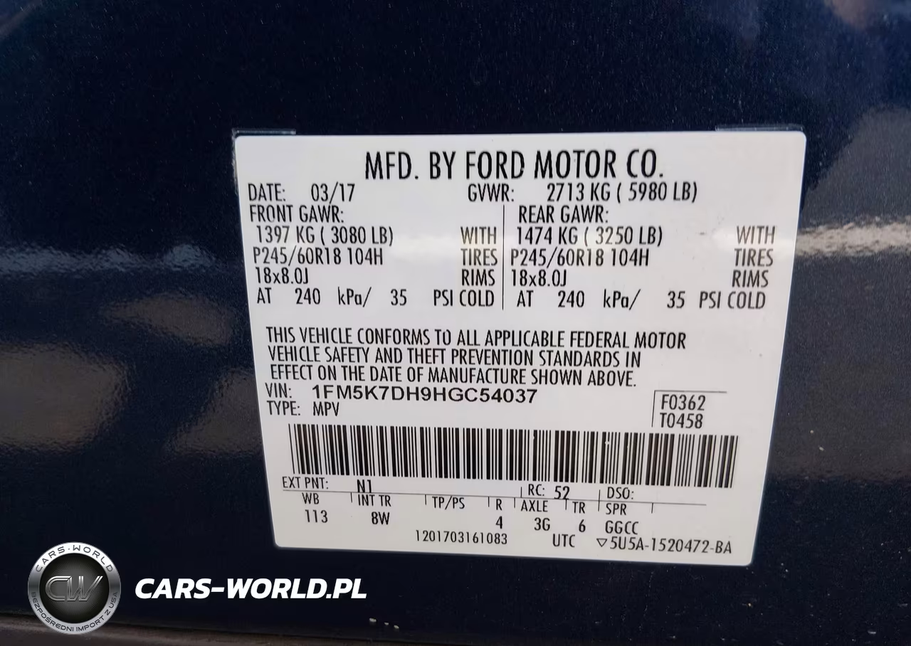 2017 Ford Explorer Xlt VIN:1FM5K7DH9HGC54037 - 9