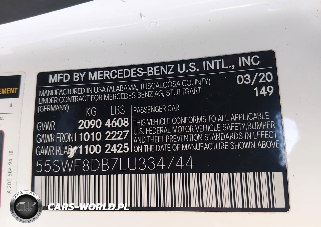 2020 Mercedes-Benz C 300 VIN:55SWF8DB7LU334744 - 9