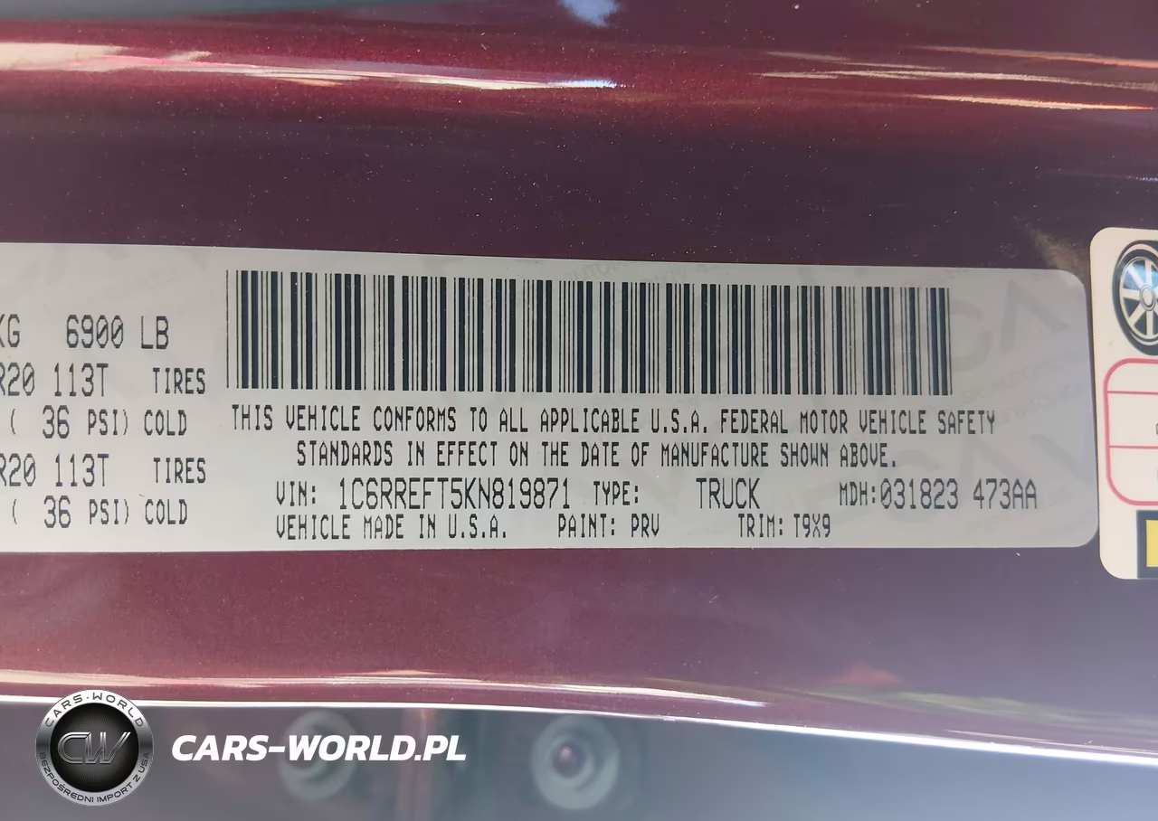 2019 Ram 1500 Big Horn-Lone Star 4X2 5'7 Box VIN:1C6RREFT5KN819871 - 9