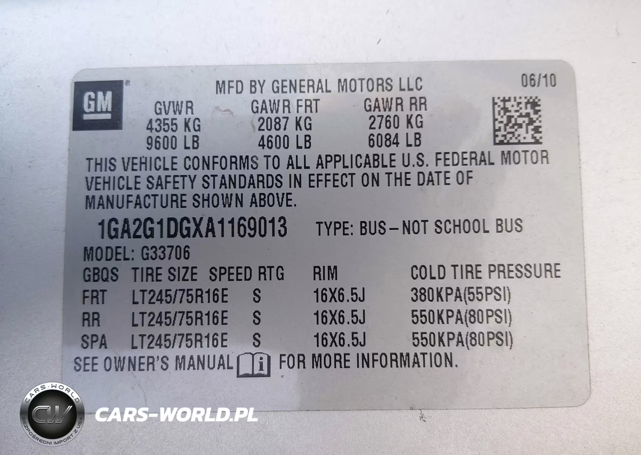 2010 Chevrolet Express 3500 Lt VIN:1GA2G1DGXA1169013 - 9
