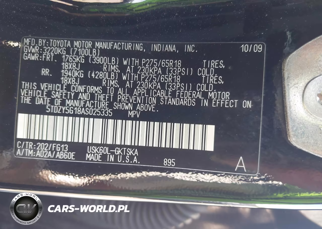 2010 Toyota Sequoia Sr5 5.7L V8 VIN:5TDZY5G18AS025335 - 9