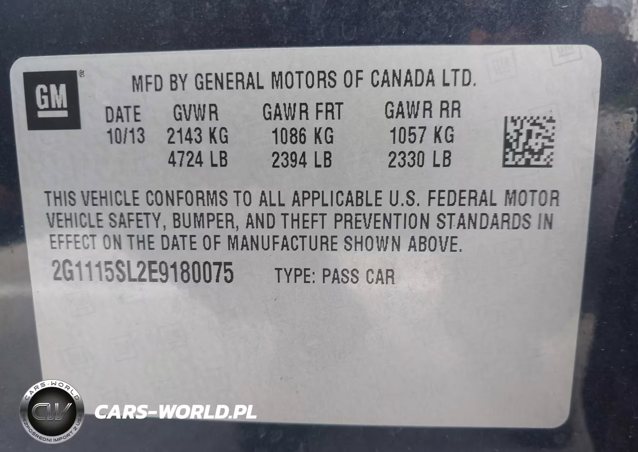 2014 Chevrolet Impala 1Lt VIN:2G1115SL2E9180075 - 18
