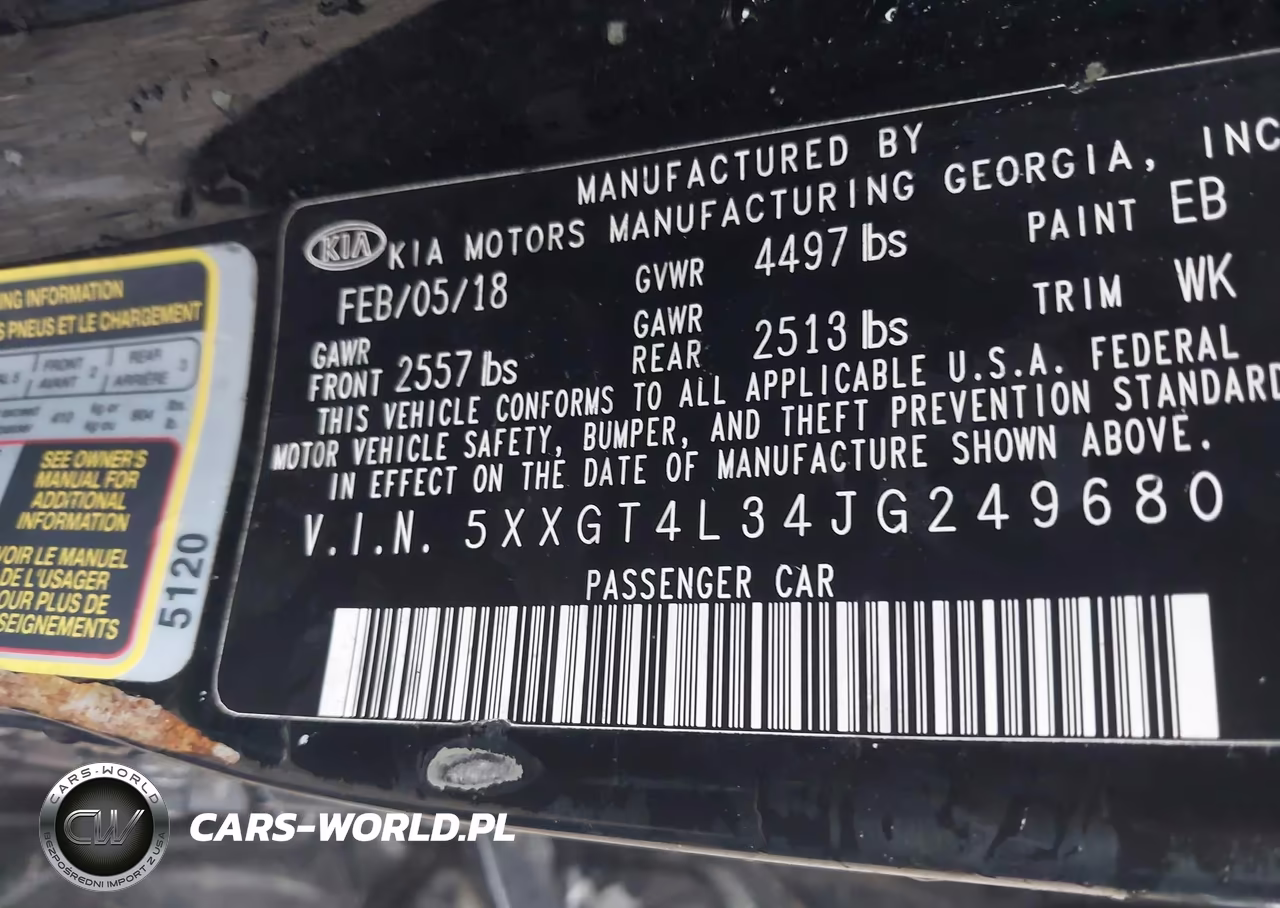 2018 Kia Optima Lx VIN:5XXGT4L34JG249680 - 9
