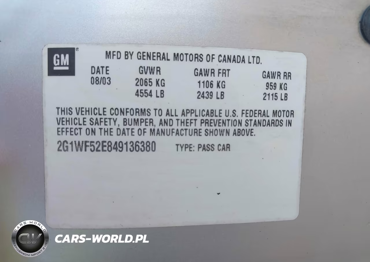 2004 Chevrolet Impala VIN:2G1WF52E849136380 - 9