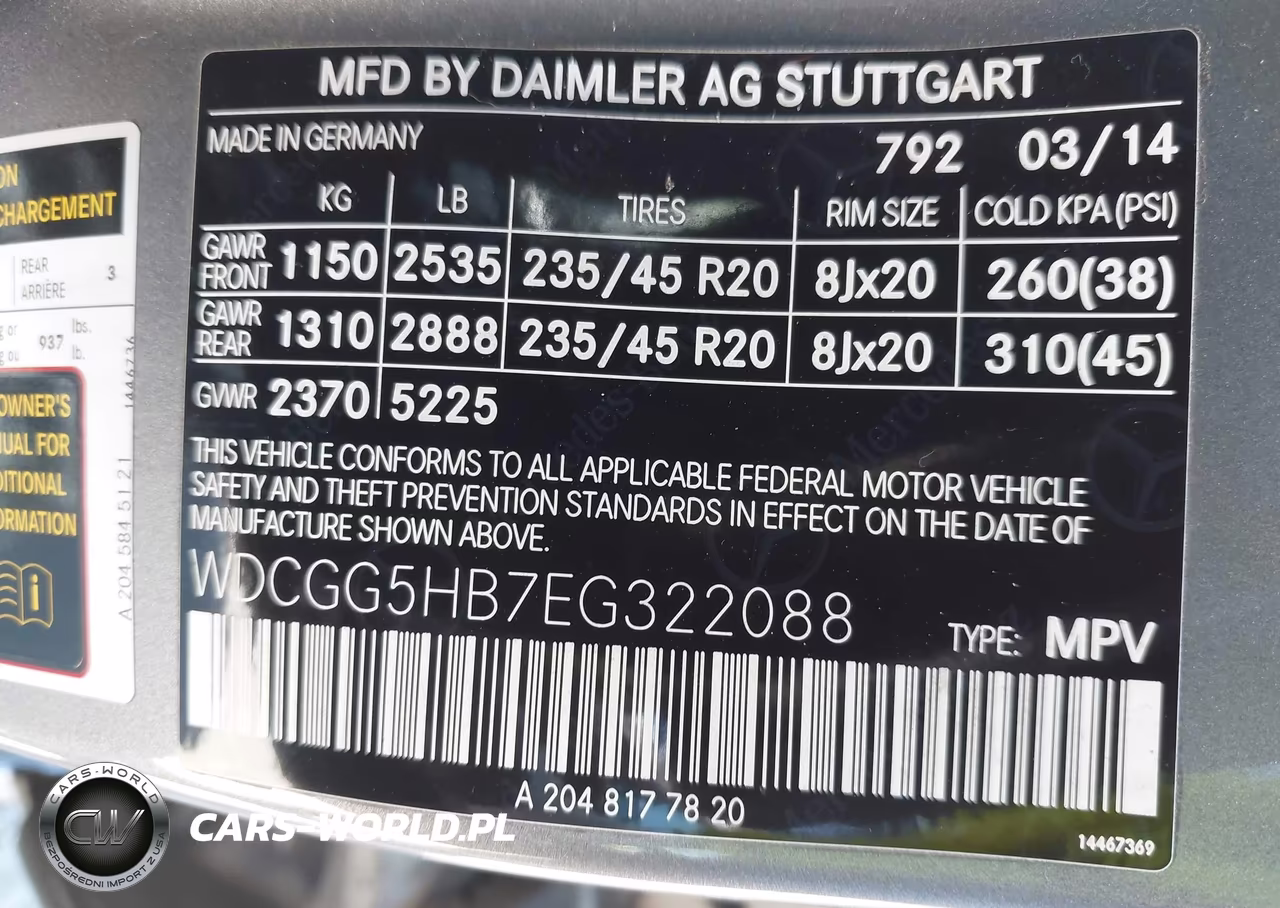 2014 Mercedes-Benz Glk 350 VIN:WDCGG5HB7EG322088 - 9
