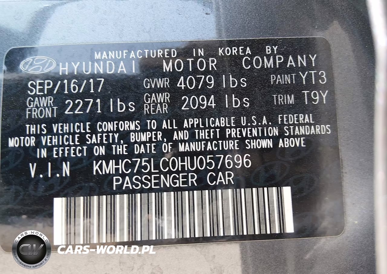 2017 Hyundai Ioniq Hybrid Sel VIN:KMHC75LC0HU057696 - 9
