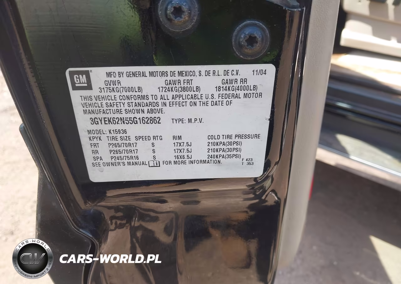 2005 Cadillac Escalade Ext Standard VIN:3GYEK62N55G162862 - 9