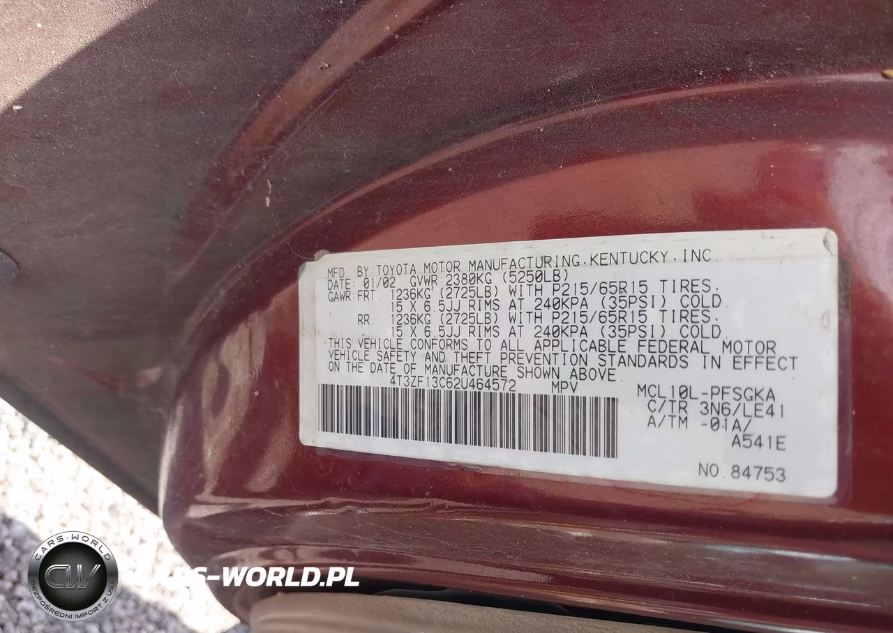 2002 Toyota Sienna Xle VIN:4T3ZF13C62U464572 - 9