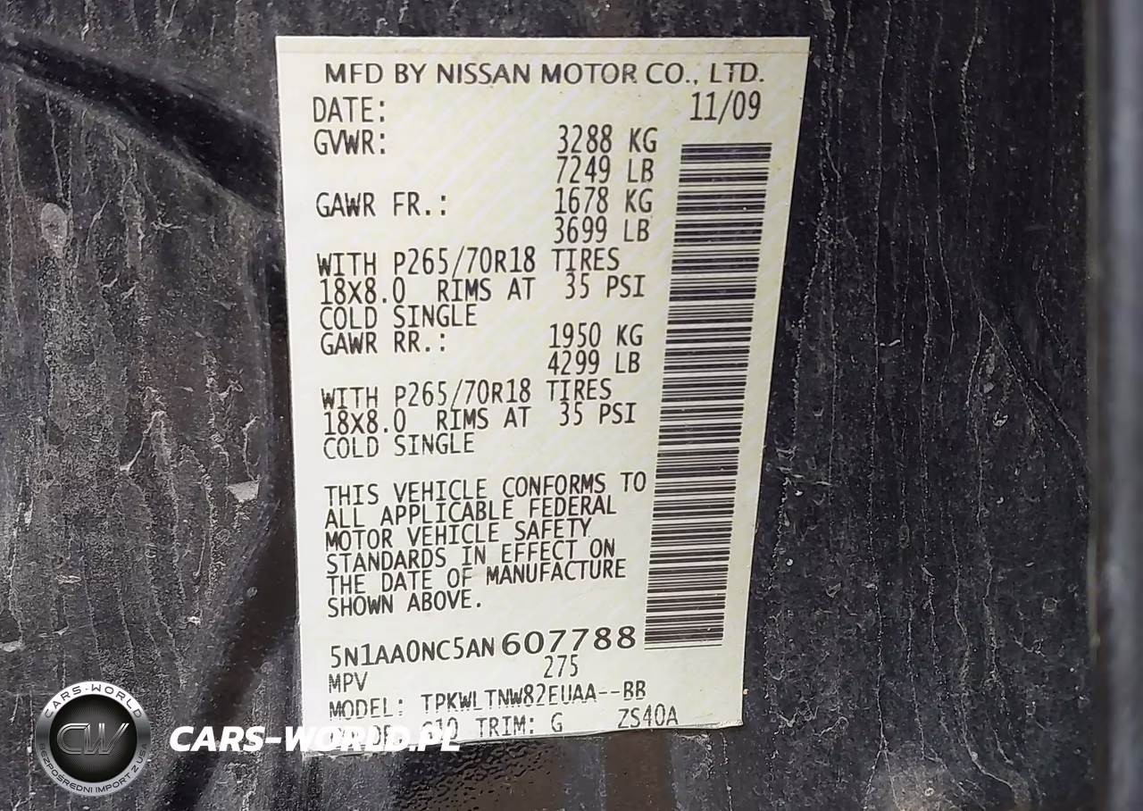 2010 Nissan Armada Se VIN:5N1AA0NC5AN607788 - 9