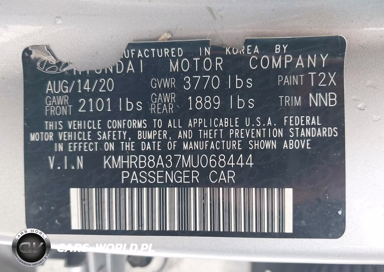2021 Hyundai Venue Se VIN:KMHRB8A37MU068444 - 9