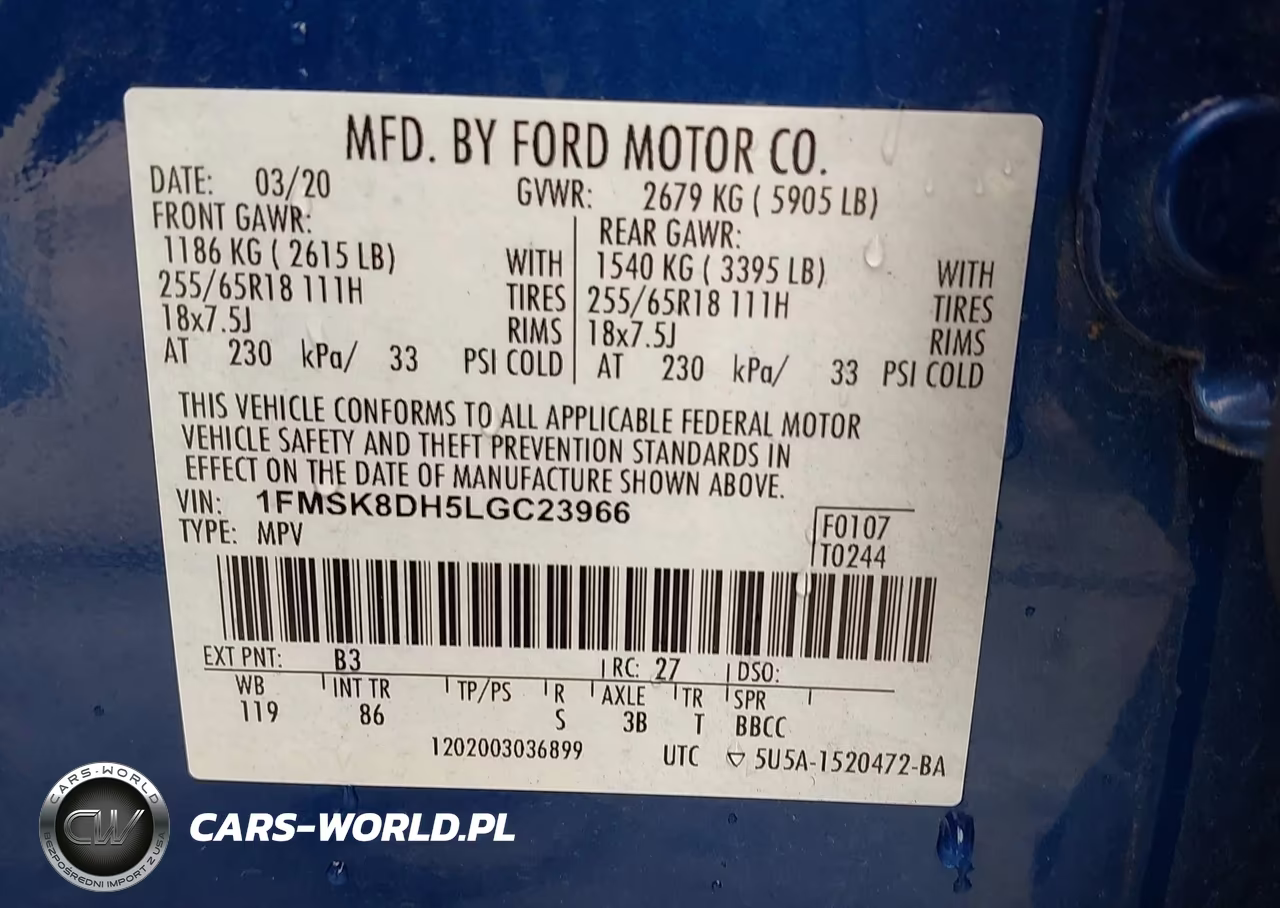 2020 Ford Explorer Xlt VIN:1FMSK8DH5LGC23966 - 9