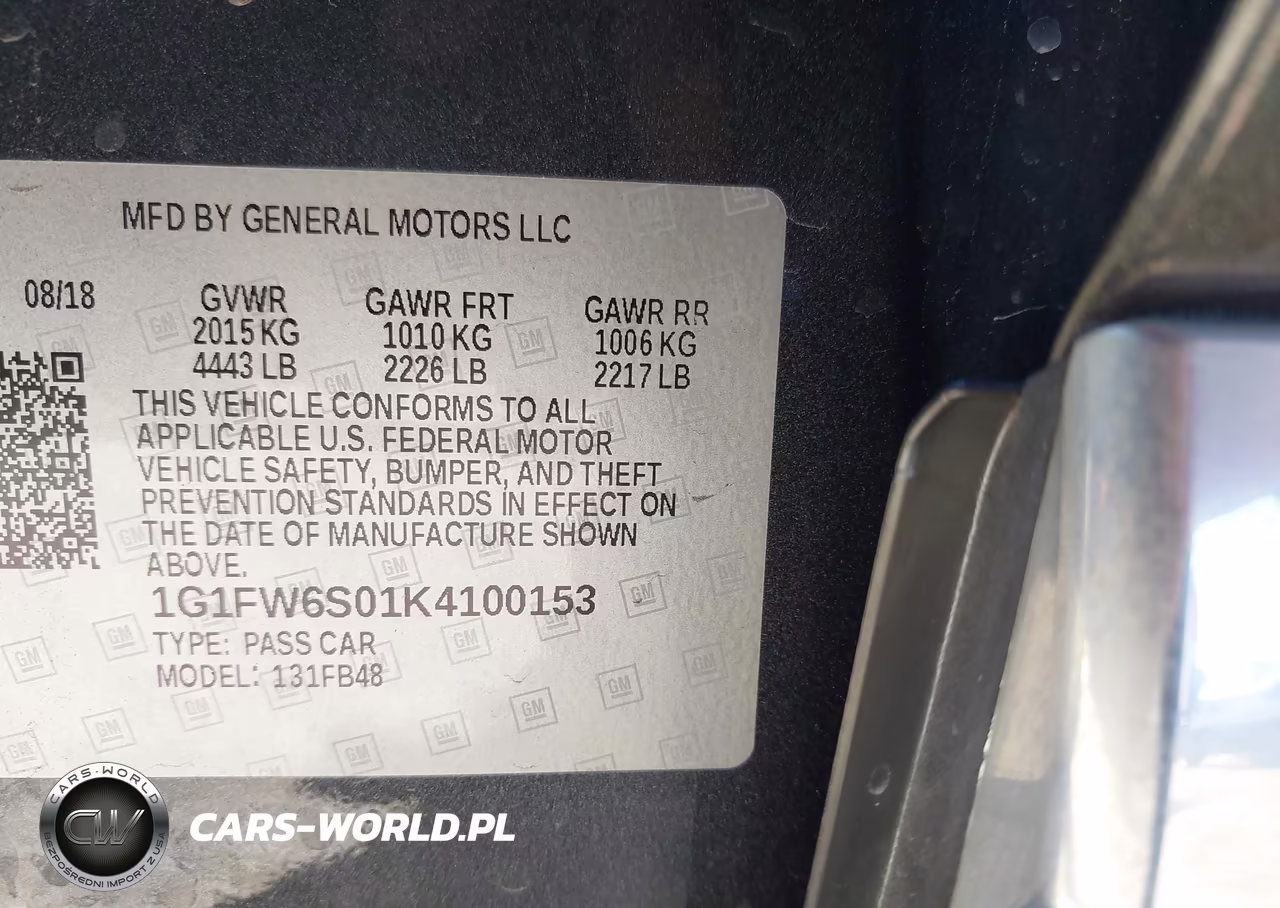 2019 Chevrolet Bolt Ev Lt VIN:1G1FW6S01K4100153 - 9