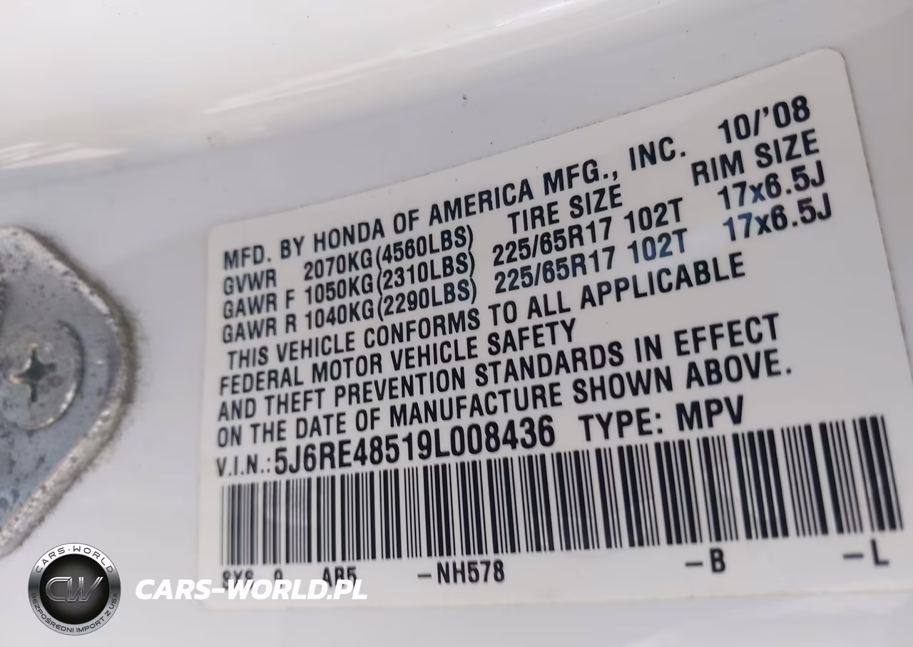 2009 Honda Cr-V Ex VIN:5J6RE48519L008436 - 9