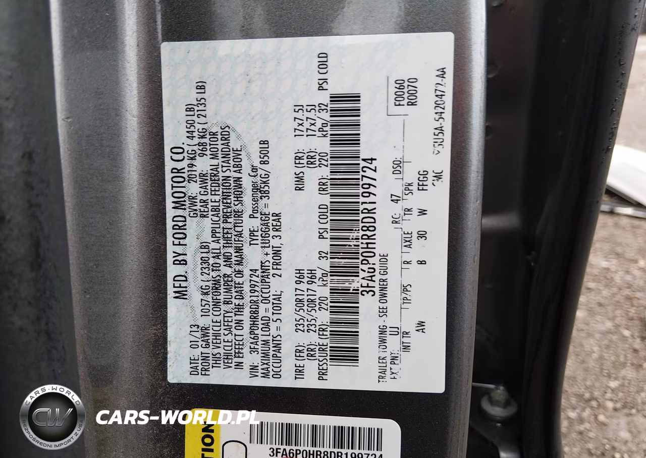 2013 Ford Fusion Se VIN:3FA6P0HR8DR199724 - 9