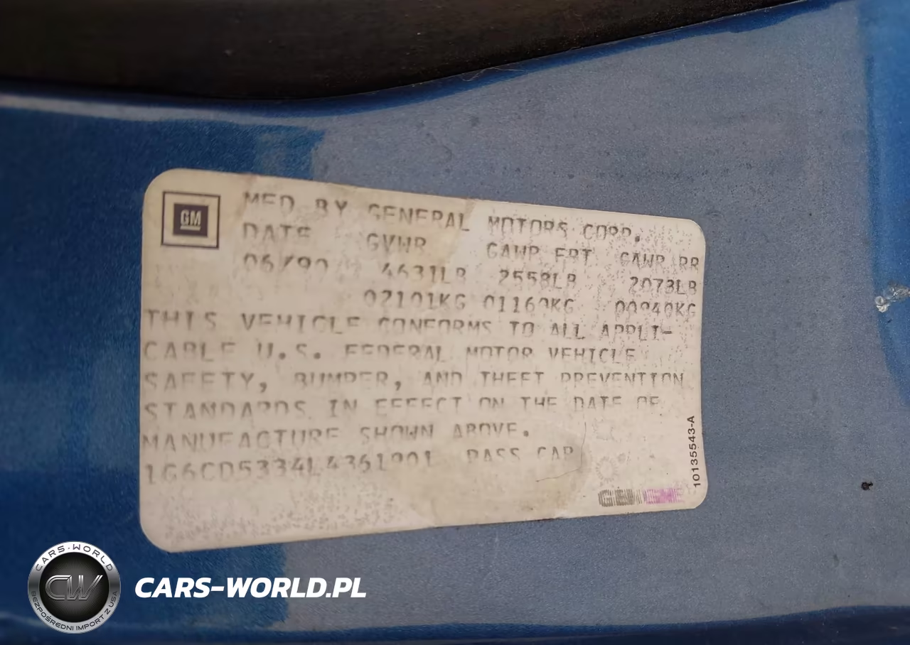 1990 Cadillac Deville VIN:1G6CD5334L4361901 - 9