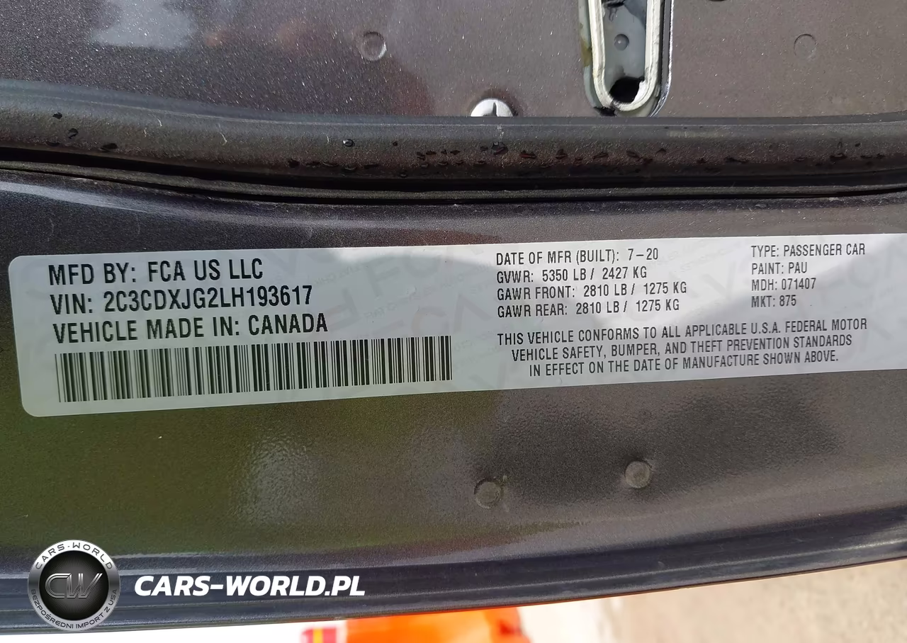2020 Dodge Charger Sxt Awd VIN:2C3CDXJG2LH193617 - 9