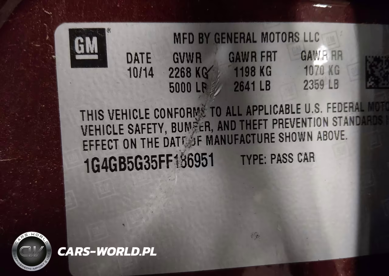 2015 Buick Lacrosse Leather VIN:1G4GB5G35FF186951 - 9