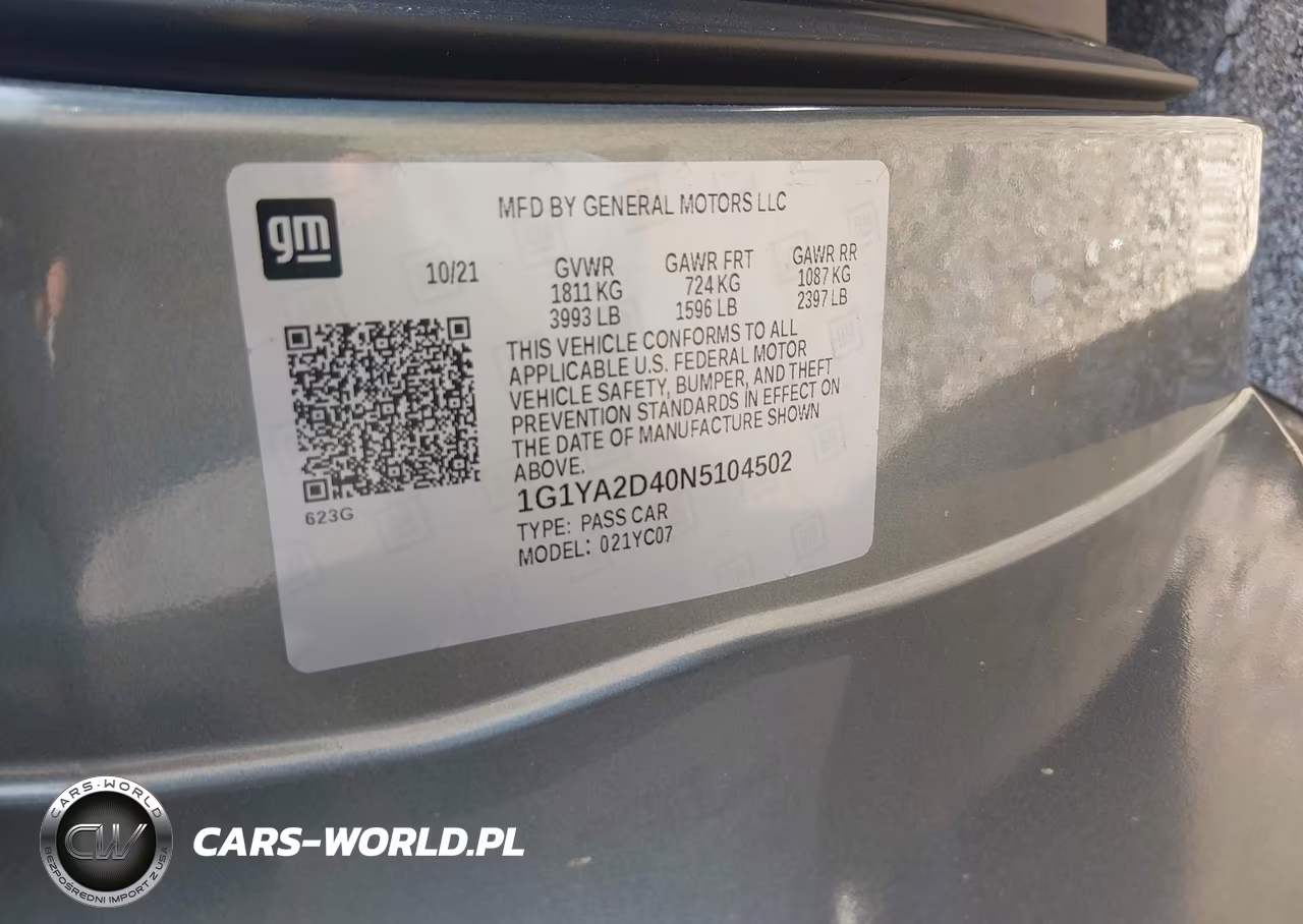 2022 Chevrolet Corvette Stingray Rwd 1Lt VIN:1G1YA2D40N5104502 - 9