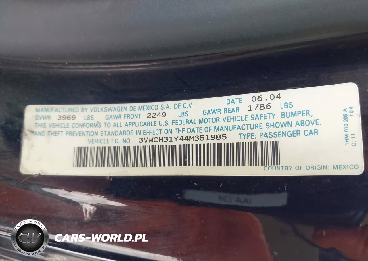 2004 Volkswagen New Beetle Gls VIN:3VWCM31Y44M351985 - 9
