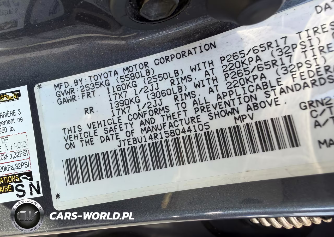 2005 Toyota 4Runner Sport Edition VIN:JTEBU14R158044105 - 8