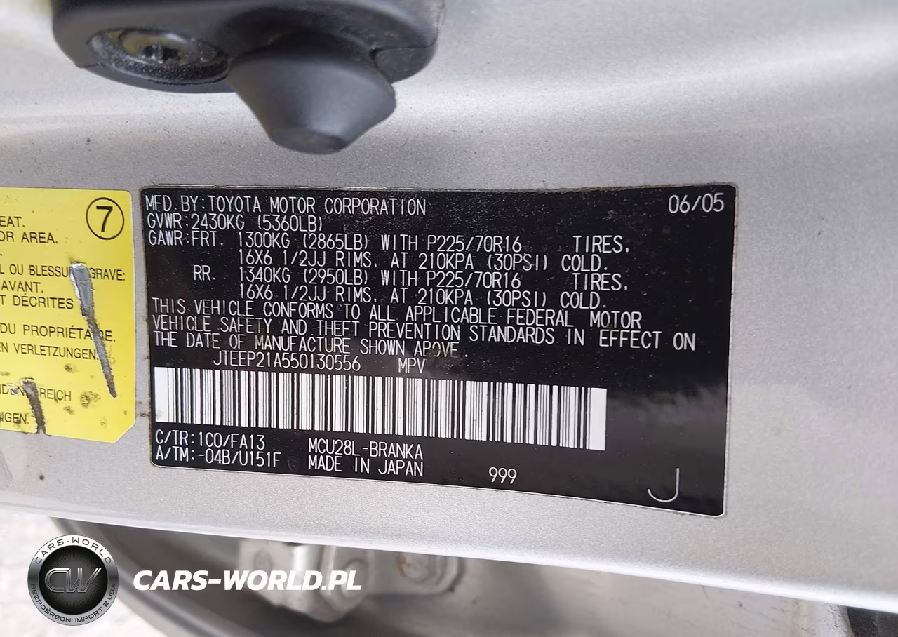 2005 Toyota Highlander V6 VIN:JTEEP21A550130556 - 9