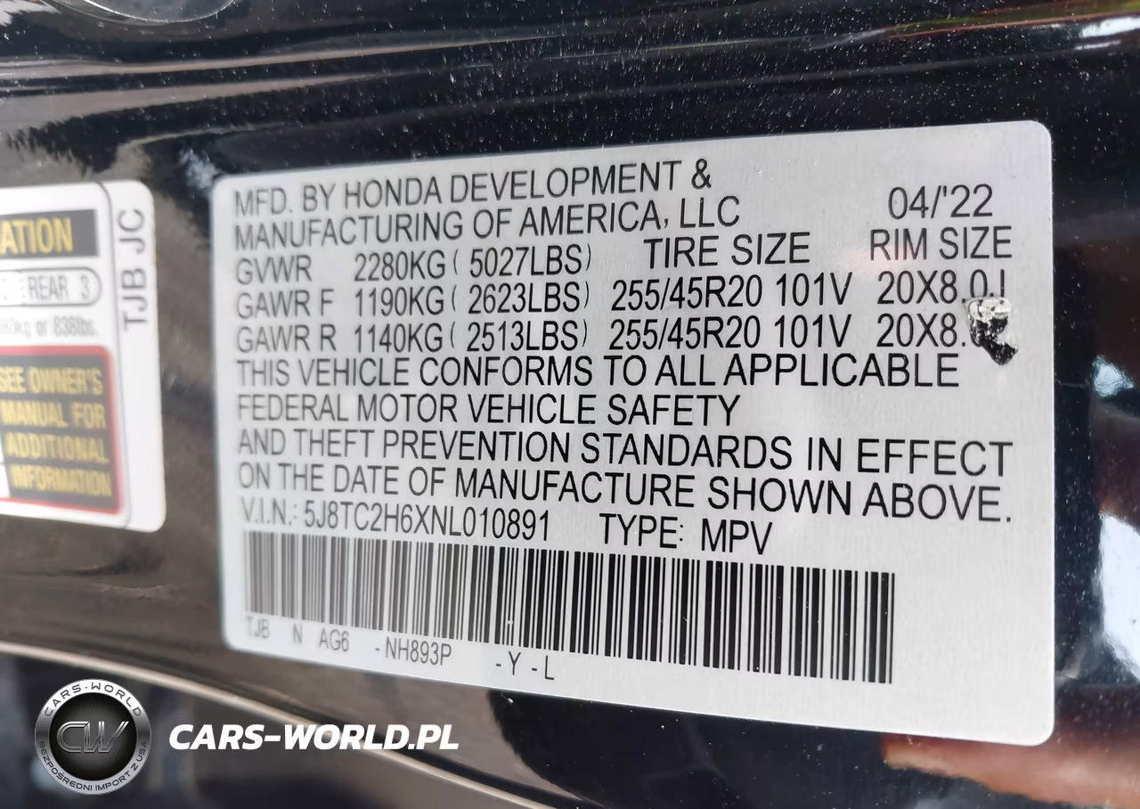 2022 Acura Rdx A-Spec Package VIN:5J8TC2H6XNL010891 - 9