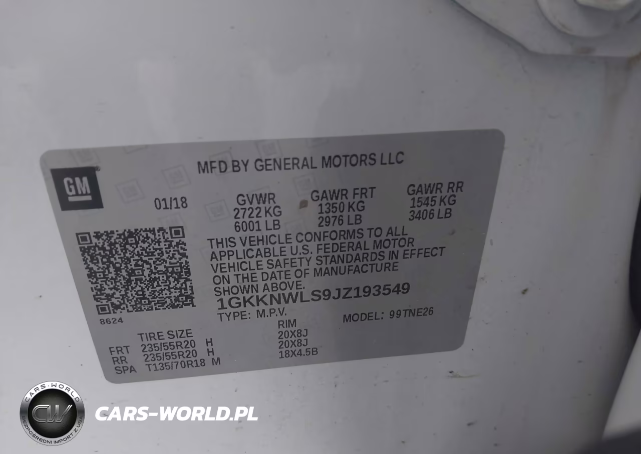 2018 GMC Acadia Slt-2 VIN:1GKKNWLS9JZ193549 - 9