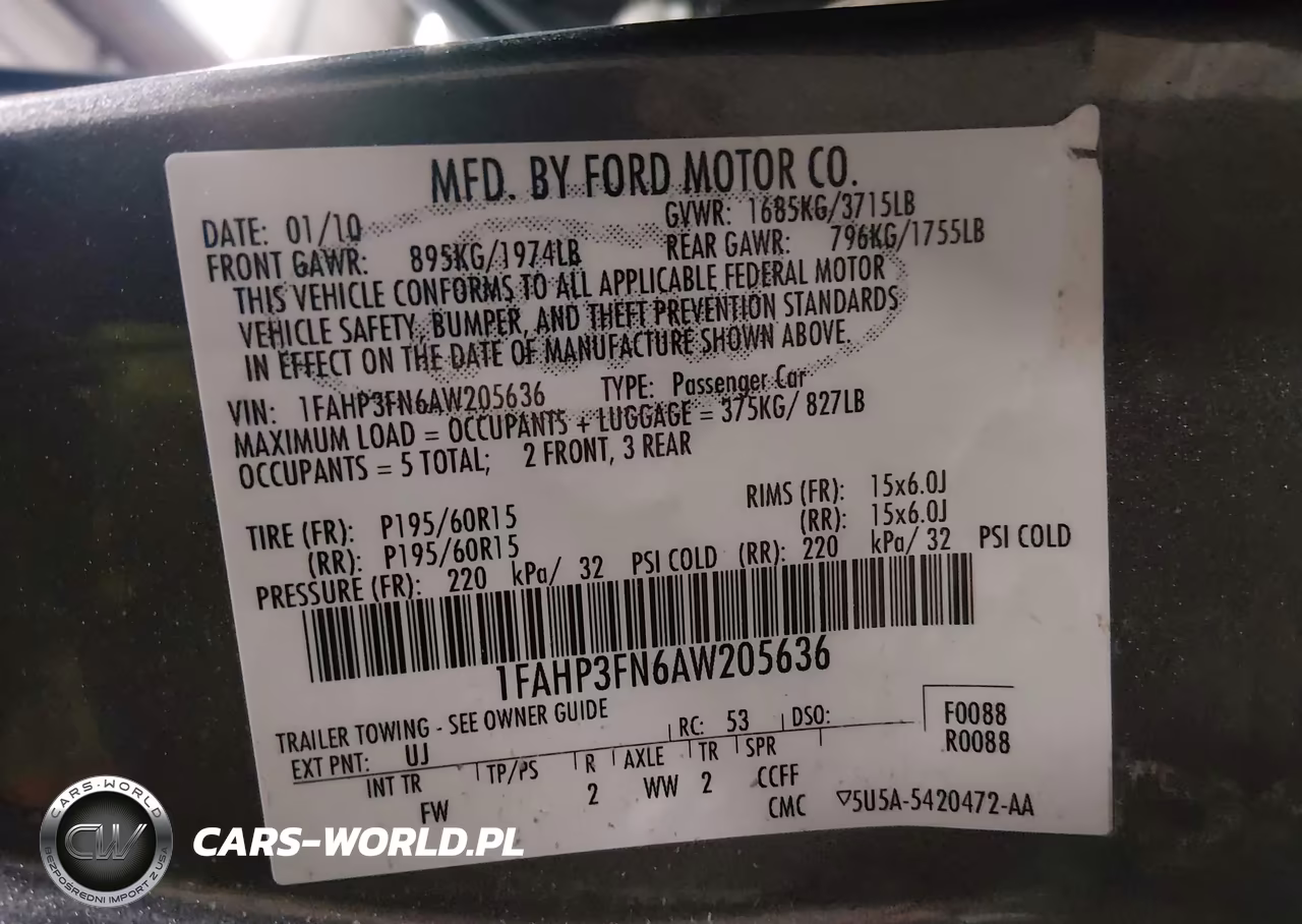 2010 Ford Focus Se VIN:1FAHP3FN6AW205636 - 9