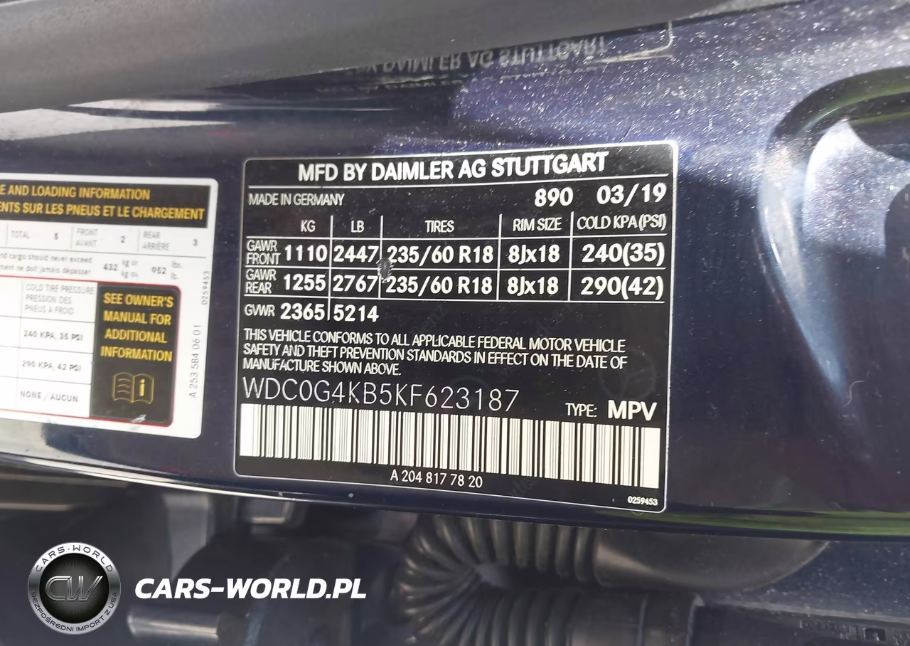 2019 Mercedes-Benz Glc 300 4Matic VIN:WDC0G4KB5KF623187 - 9