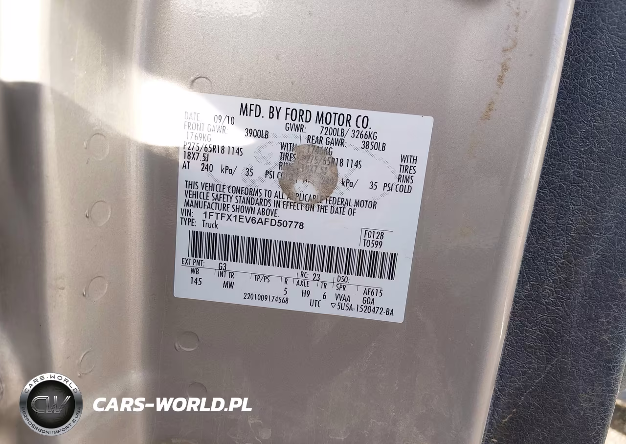 2010 Ford F-150 Fx4-Lariat-Xl-Xlt VIN:1FTFX1EV6AFD50778 - 9