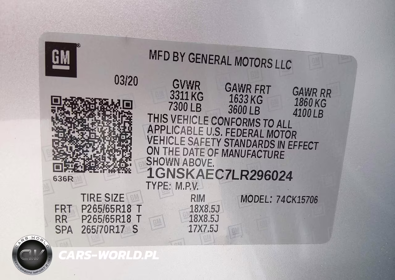 2020 Chevrolet Tahoe 4Wd Ls VIN:1GNSKAEC7LR296024 - 9