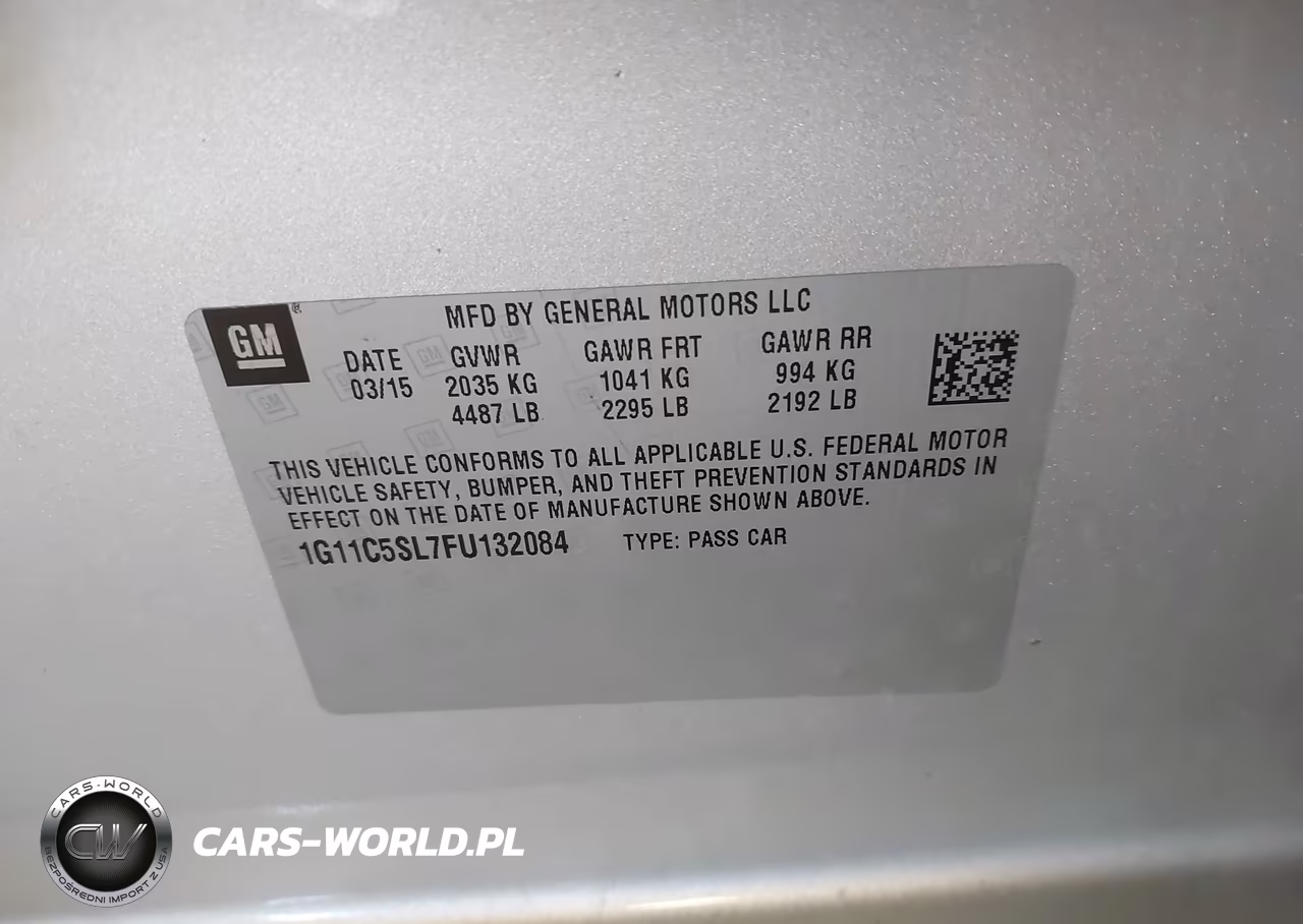 2015 Chevrolet Malibu 1Lt VIN:1G11C5SL7FU132084 - 9