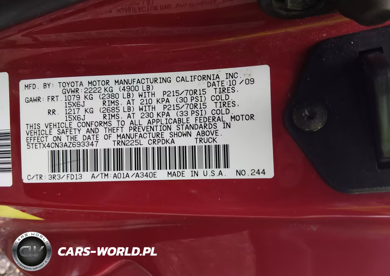 2010 Toyota Tacoma VIN:5TETX4CN3AZ693347 - 9