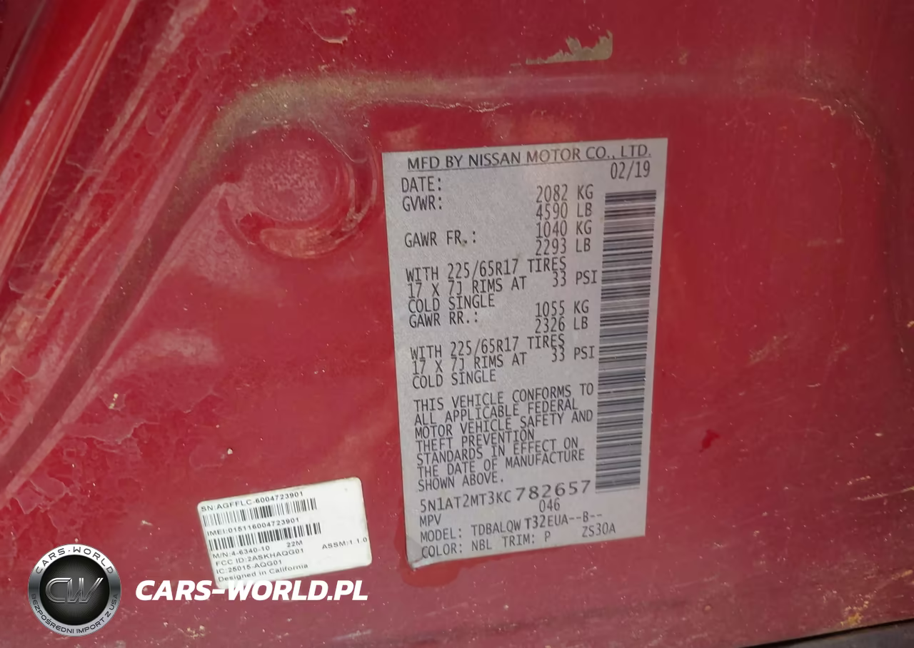 2019 Nissan Rogue Sv VIN:5N1AT2MT3KC782657 - 9
