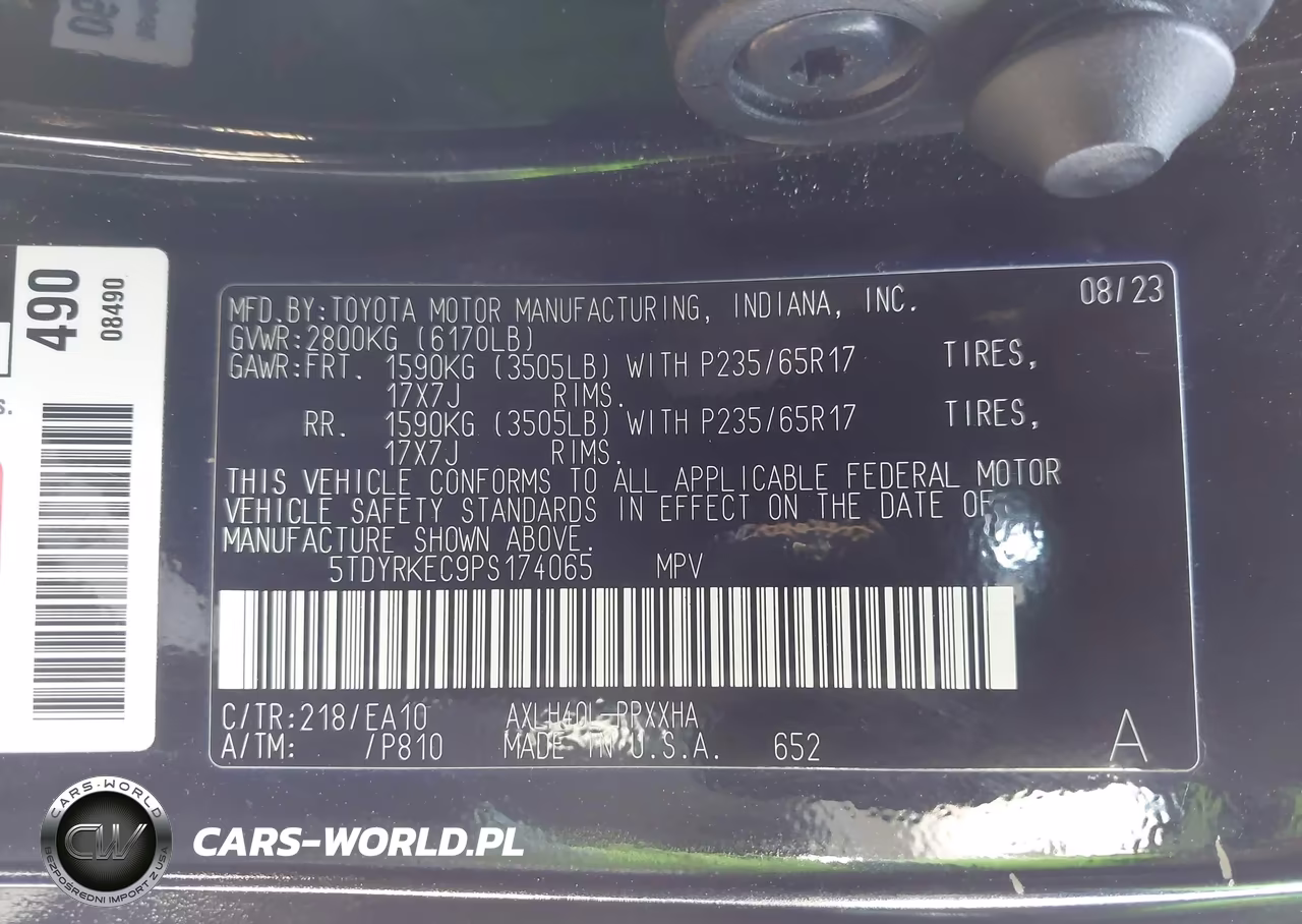 2023 Toyota Sienna Xle VIN:5TDYRKEC9PS174065 - 9