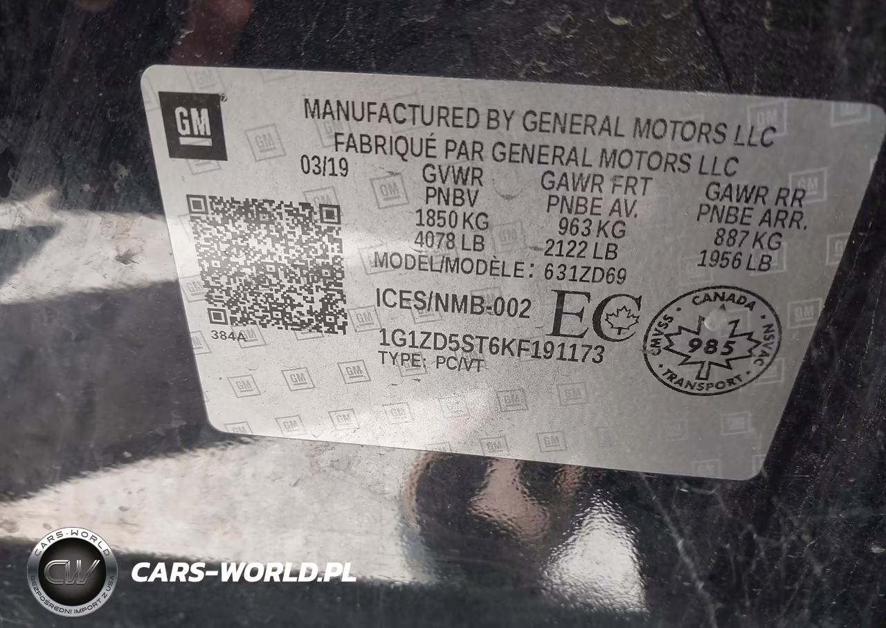 2019 Chevrolet Malibu Lt VIN:1G1ZD5ST6KF191173 - 9