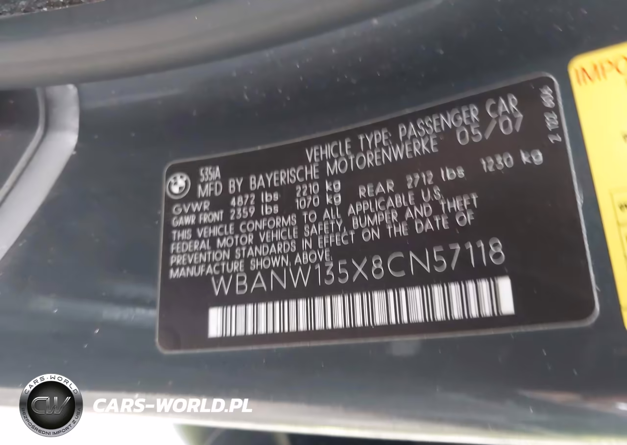 2008 BMW 535I VIN:WBANW135X8CN57118 - 9