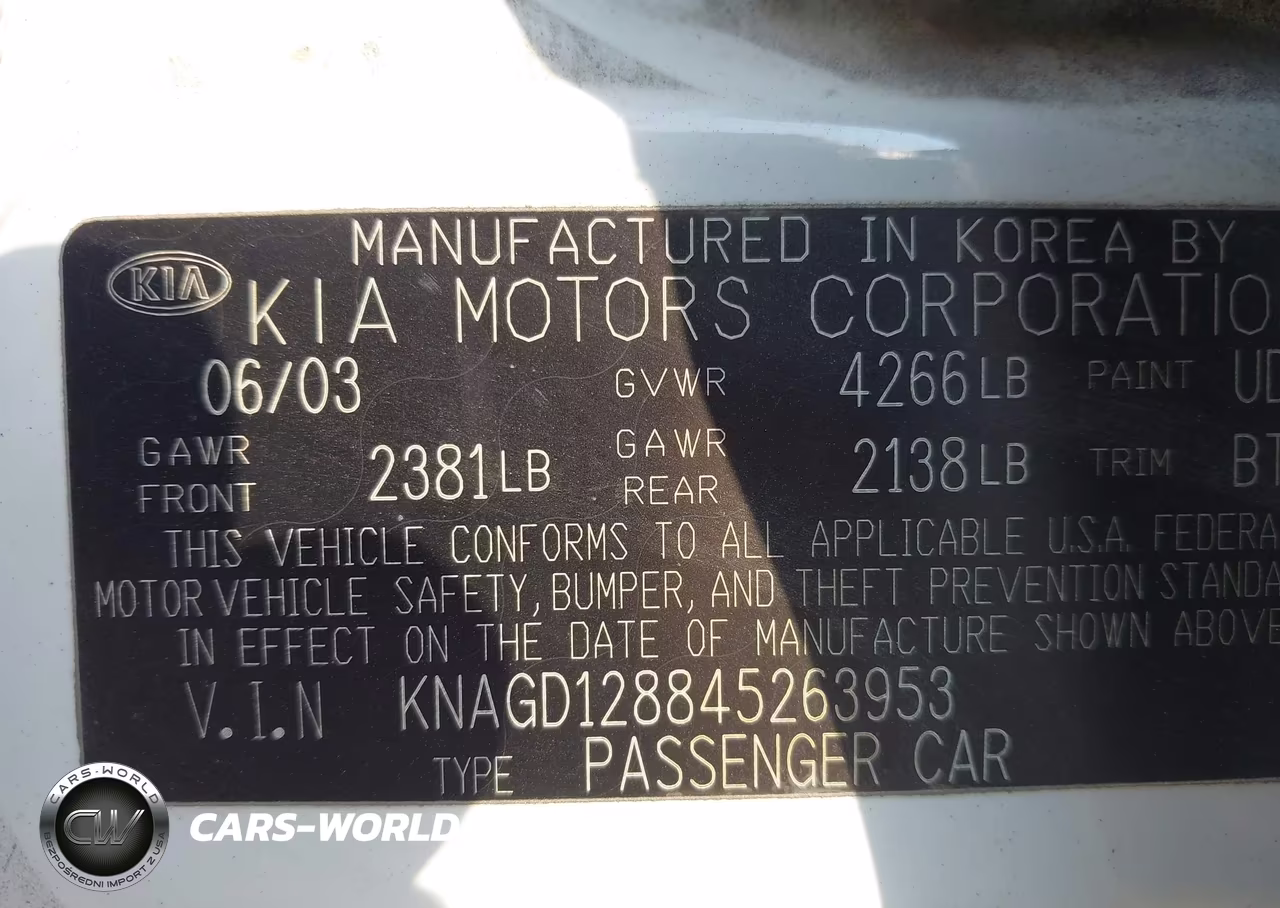 2004 Kia Optima Ex V6-Lx V6 VIN:KNAGD128845263953 - 9
