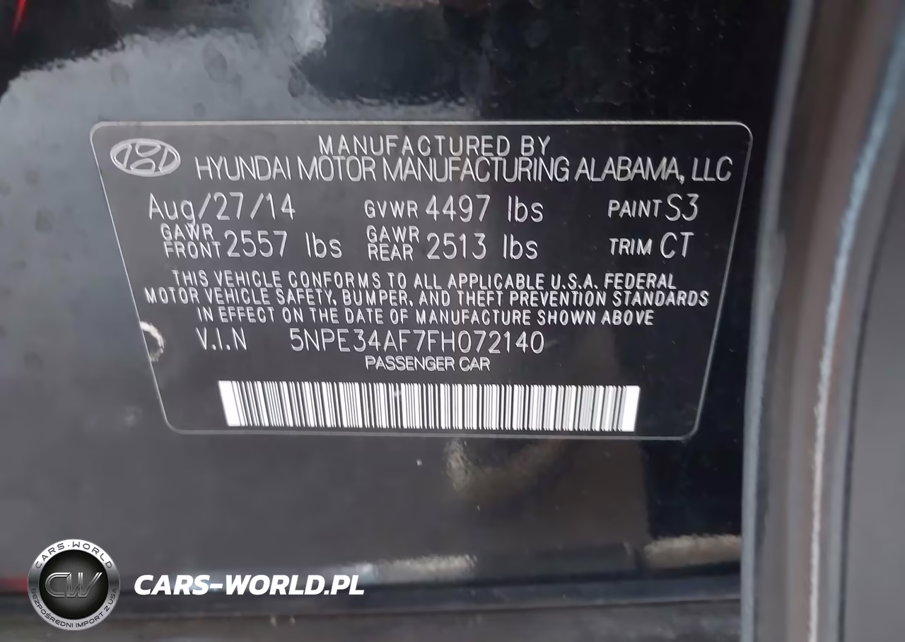 2015 Hyundai Sonata Limited VIN:5NPE34AF7FH072140 - 9