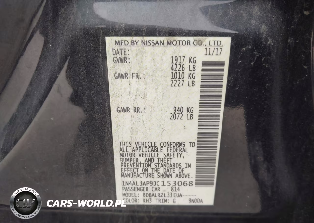2018 Nissan Altima 2.5 Sl VIN:1N4AL3AP9JC153068 - 8