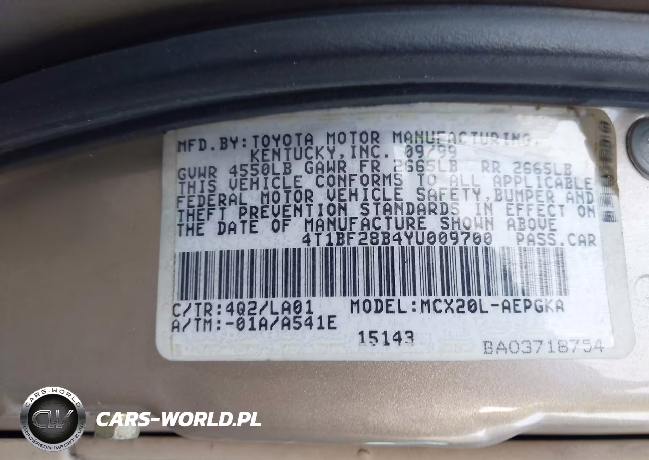 2000 Toyota Avalon Xls VIN:4T1BF28B4YU009700 - 9